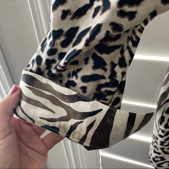 Chico’s Animal Print Blouse XL/16 - Picture 3 of 8